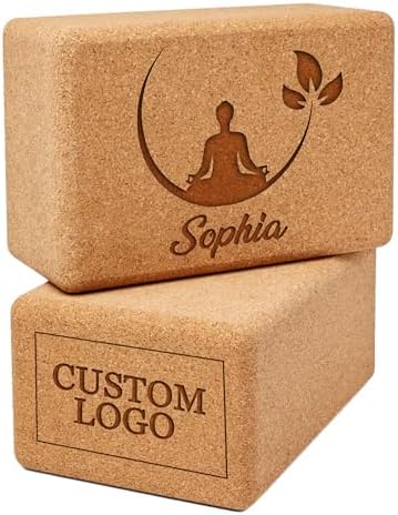 Personalized Yoga Blocks Yoga Gift 2 Pack with Custom Design or L...