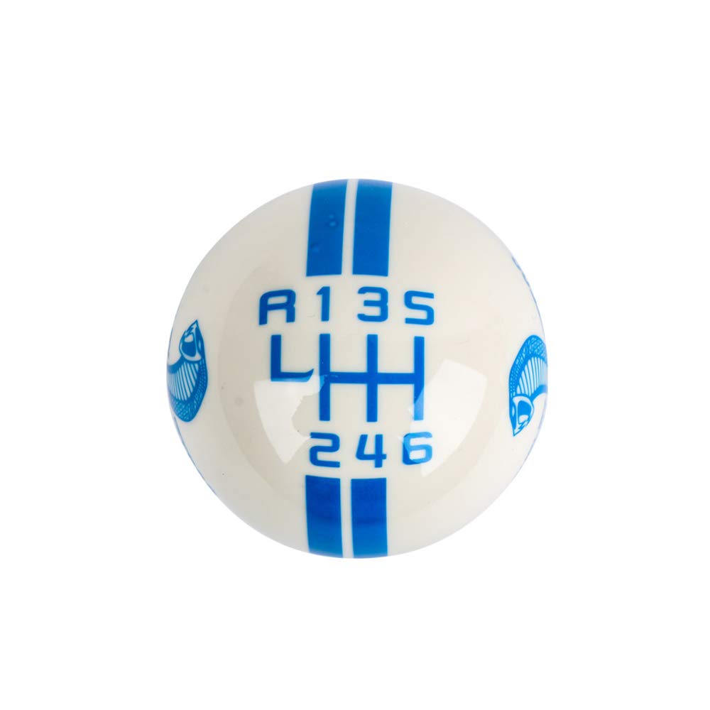 for Mustang Shelby Cobra GT 500 6 Speed Manual Gear Shift Knob Shift Knob (R on The Left, L-White)
