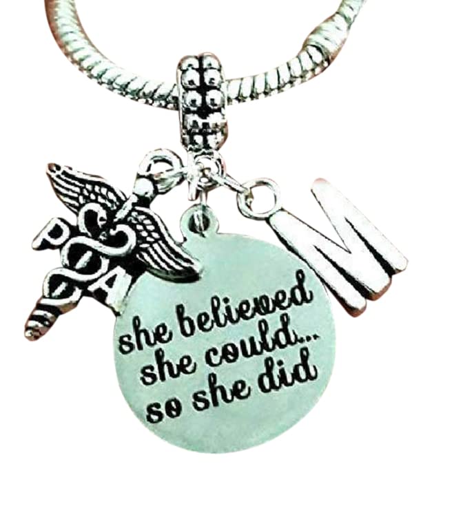 Physician Assistant Gift Charm Bracelet Necklace Keychain