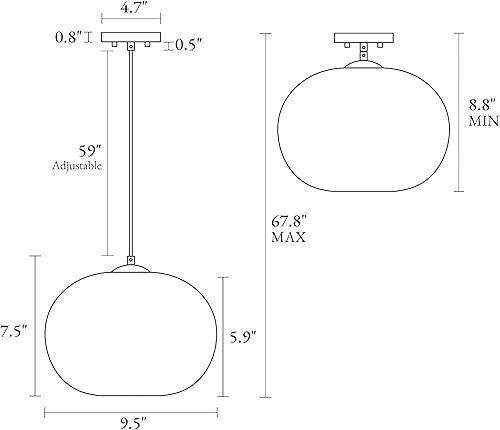 Miniatura 2 de KSANA Luces colgantes para isla de cocina, 9.5 pulgadas, blanco y dorado, iluminación colgante sobre la isla, lámparas colgantes modernas con