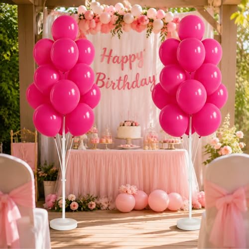 Image of Balloon Column Kit for Floor Set 2 with Stand for Birthday Party Decor