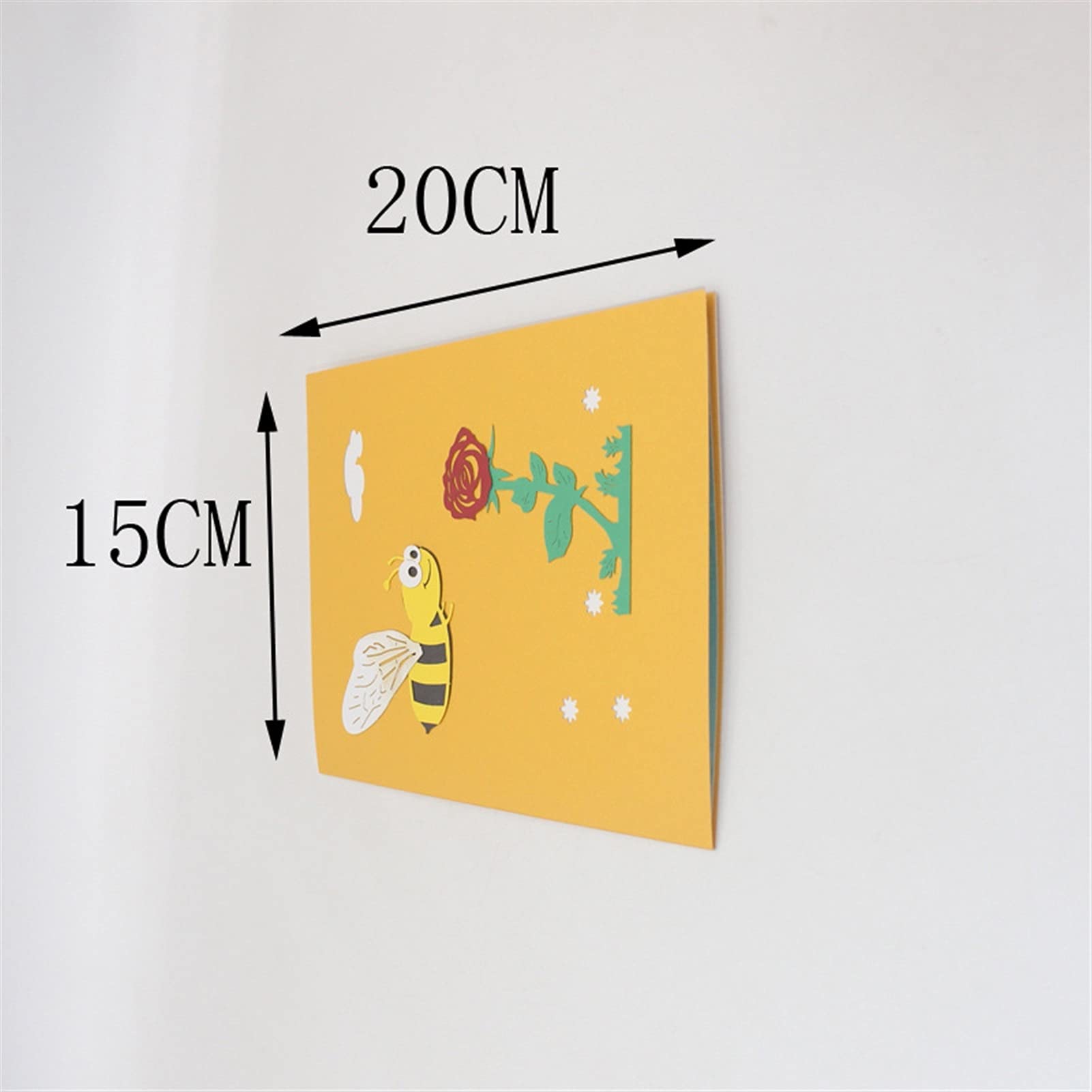 Carte de mariage Cartes de vœux 3D découpé au laser à la main coloré Abeille Papier Invitation Cartes de vœux Carte postale + Enveloppe Enfants Petite amie Fête d'anniversaire Cadeau Carte de vœux Inv