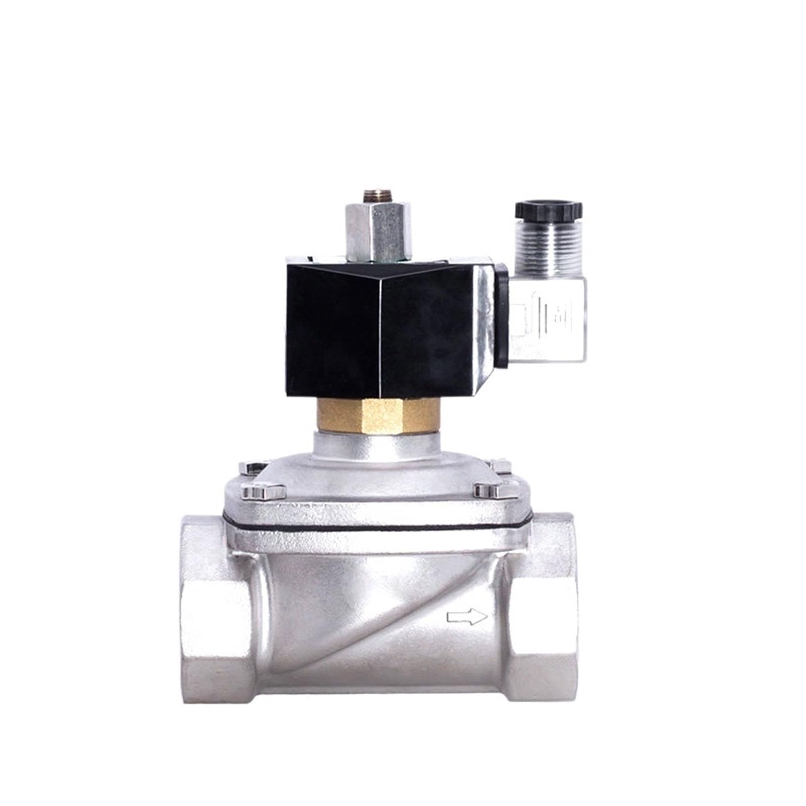 Uyqukggpsn 1-1/2 1Pcs " Normally Open Stainless Steel Solenoid Valve Ip65 Pipe Control Switch Dn40 Electric Water Valve Ac/Dc 220V 24V 12V(Bsp_240vac)