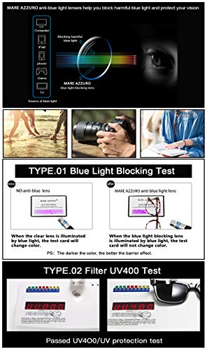 Image of MARE AZZURO Blue Light Blocking Reading Glasses Women Round Computer Readers 0 1.0 1.25 1.5 1.75 2.0 2.25 2.5 2.75 3.0 3.5 4.0 5.0 6.0 (Brown, 250)