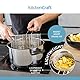 KitchenCraft Großer Frittiertopf mit Korb und Deckel, 20 cm, Edelstahl, Silber
