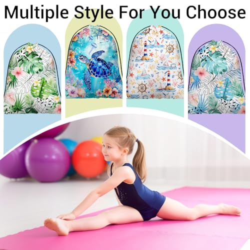 Image of Gymnastics Grip Bag Sea Turtle String Gym Athlete Bag Lightweight Small Pouch for Gym