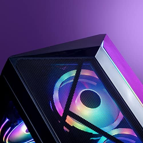 Cooler Master CMP 510 PC Case - Mid-Tower Chassis with ARGB Strip, Mesh Front Intake, 3 x 120mm ARGB Fans, Tempered Glass Side Panel, Versatile Cooling & Component Support, Breathable PSU Shroud