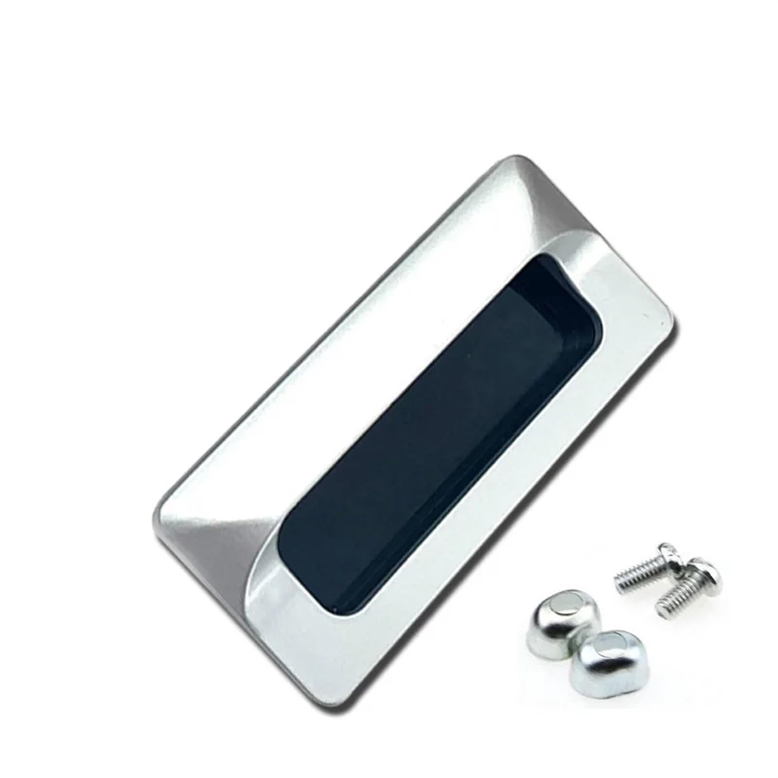 Poignée de meuble moderne en alliage de zinc au design argenté épuré