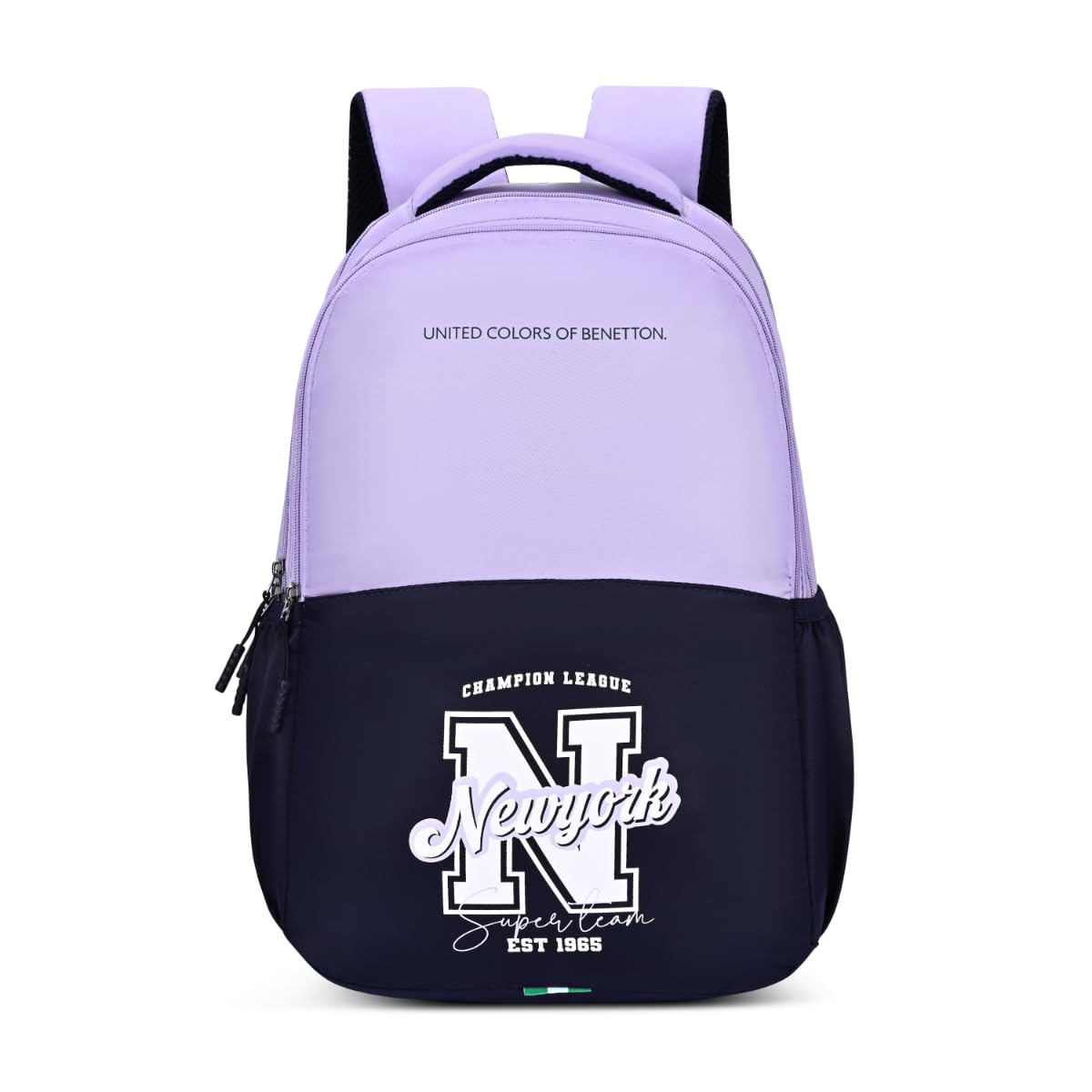 united colors of benetton Unisex High-School Backpack PETRO | Printed Daypack with 3 Compartments, Airmesh Padding | Backpack for School Girls and Boys | 28L Capacity-picture-15