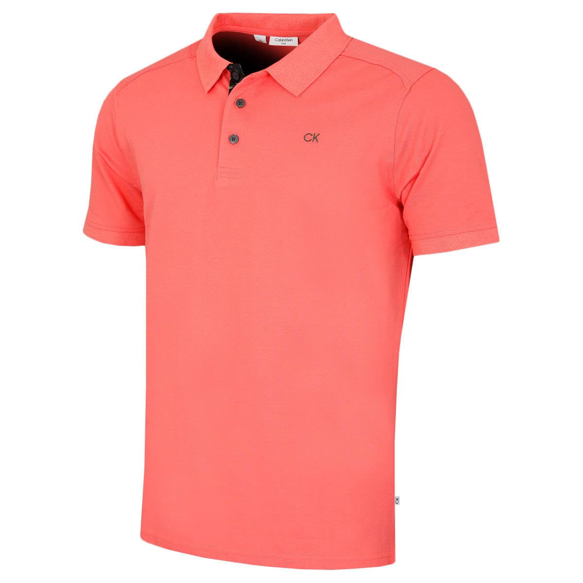 Calvin Klein Mens Campus 3 Button Polo Shirt - Peach Camo - XXXXXL