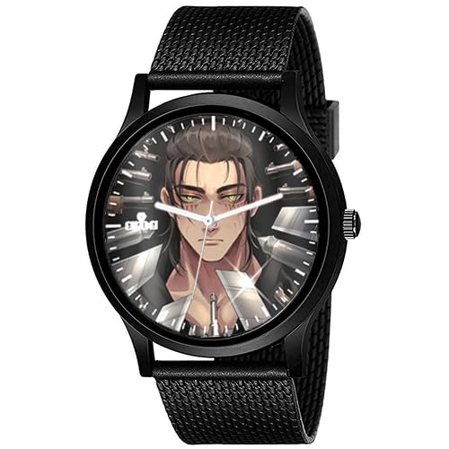 AROA Watch New Watch for Eren Yeager Surrounded by Wepons Model : 853 Black Metal Type Analog Black Strap Watch Black Dial for Men Stylish Watch for Boys (B0CCDTPVLB) Amazon Price History, Amazon Price Tracker