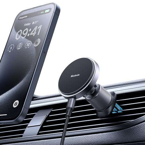 mcdodo for Magsafe Car Mount Charger [18 Strong Magnets], for Car air Outlet, 15W Wireless Car Charge, Universal Phone Mount for Car Wireless Charger Fits iPhone 15 14 13 12