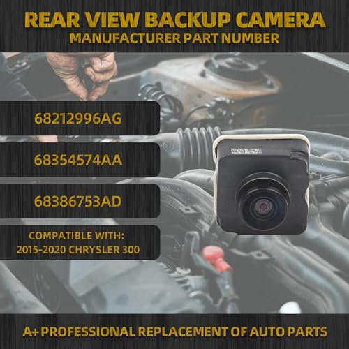 Image of Dasbecan 68210237AE Rear View Reversing Backup Parking Camera Compatible with Chrysler 300 2015 2016 2017 2018 2019 2020 2021 2022 OEM 68210237 Replacement