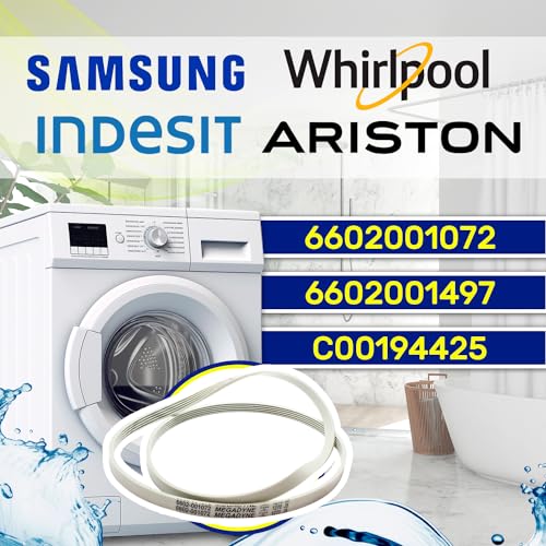 Keilriemen Waschmaschine Poly-V 1270 J 5 mit dem Originalcode 6602001072 6602001497 C00194425 für Indesit für Whirlpool für Samsung - MADE IN ITALY - Garantie 10 Jahre - MONTERAL