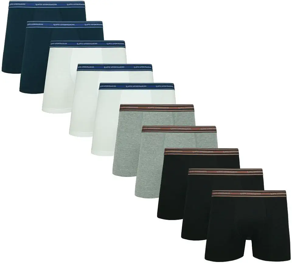 Kit 10 Cuecas Boxer Lupo Sortido