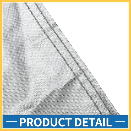 Image of Front Half Car Cover Waterproof 210x110cm Outdoor Half Cover for Car 210D Silver Tone Auto Replacement Parts