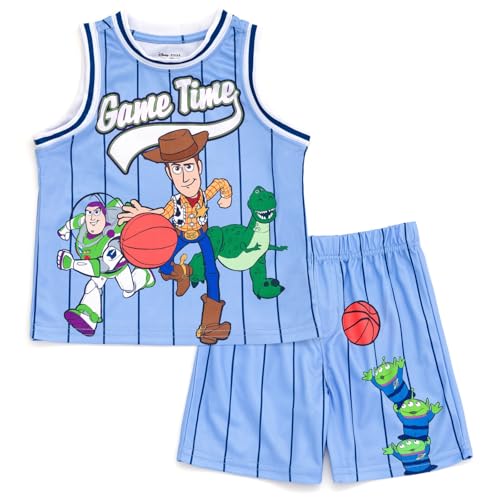 Image of Disney Boys' Basketball Jersey & Shorts Set - Athletic Outfit for Toddlers & Big Kids (2T-10 /12)