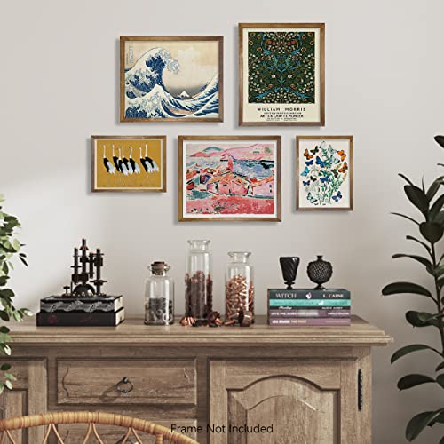 Eclectic Decor Wall Art Print - Japanese Morris Painting - Maximalist Room Decor - Modern Contemporary Museum Picture - Abstract Boho Print for Bedroom, Living Room - Aesthetic Aura Poster - Image 4