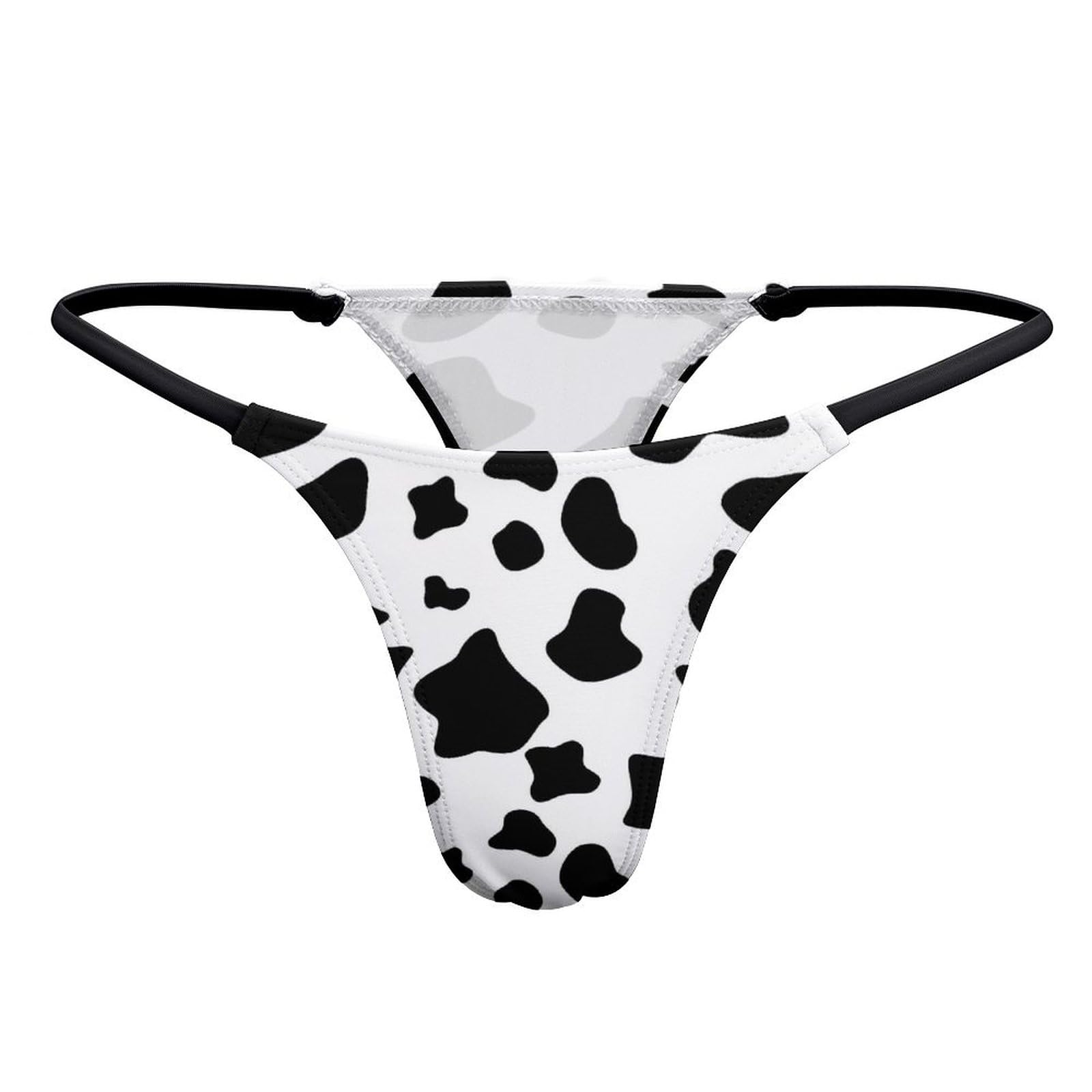 KWQDOZF Cow Print Sexy Womens G-String Thong T-Back Underwear Funny Gifts for Women
