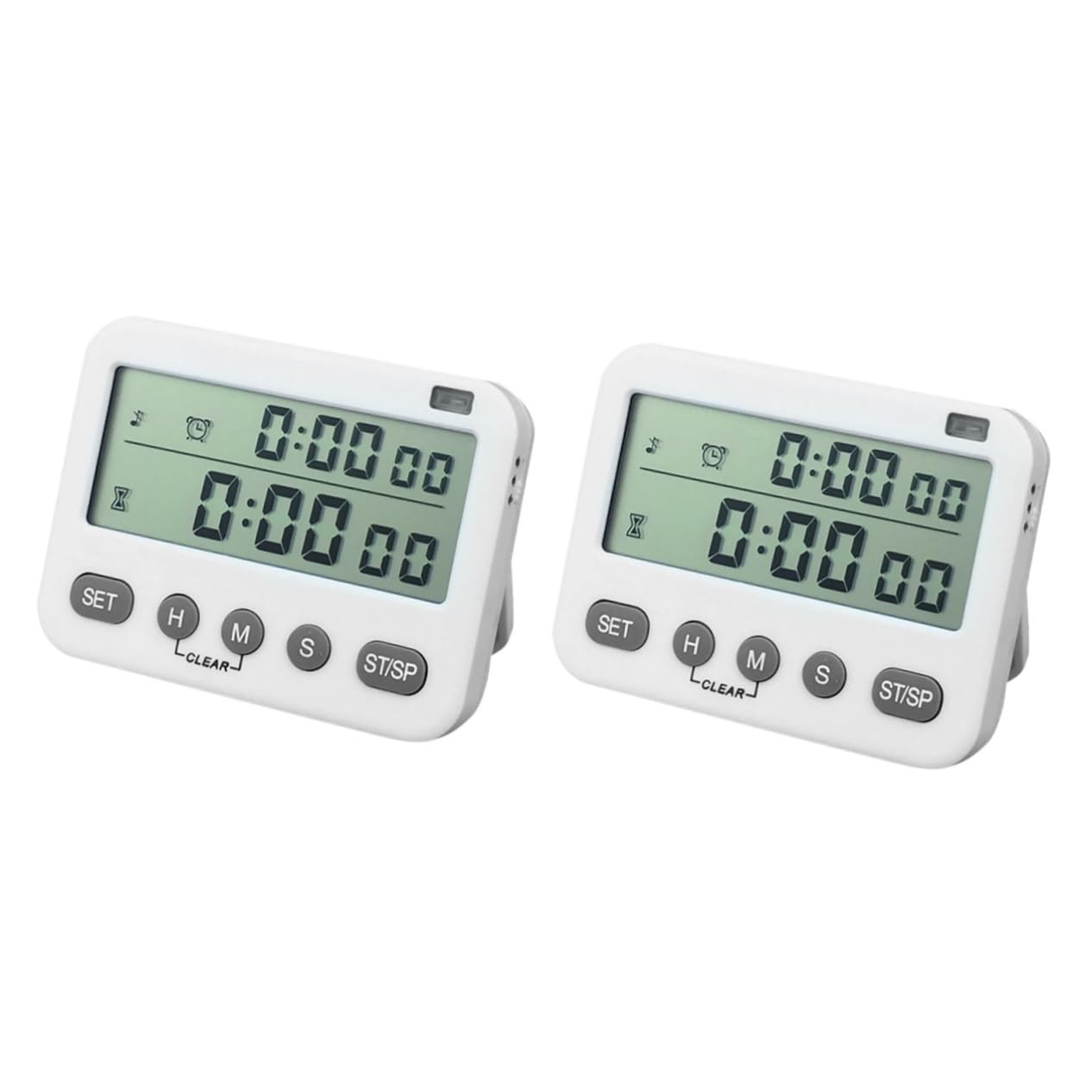 Amosfun 2 Piezas Temporizador de Alarma de Cocina - Temporizador Digital Dispositivo de de Laboratorio Reloj Arriba cronómetro de Cocina para cocinar