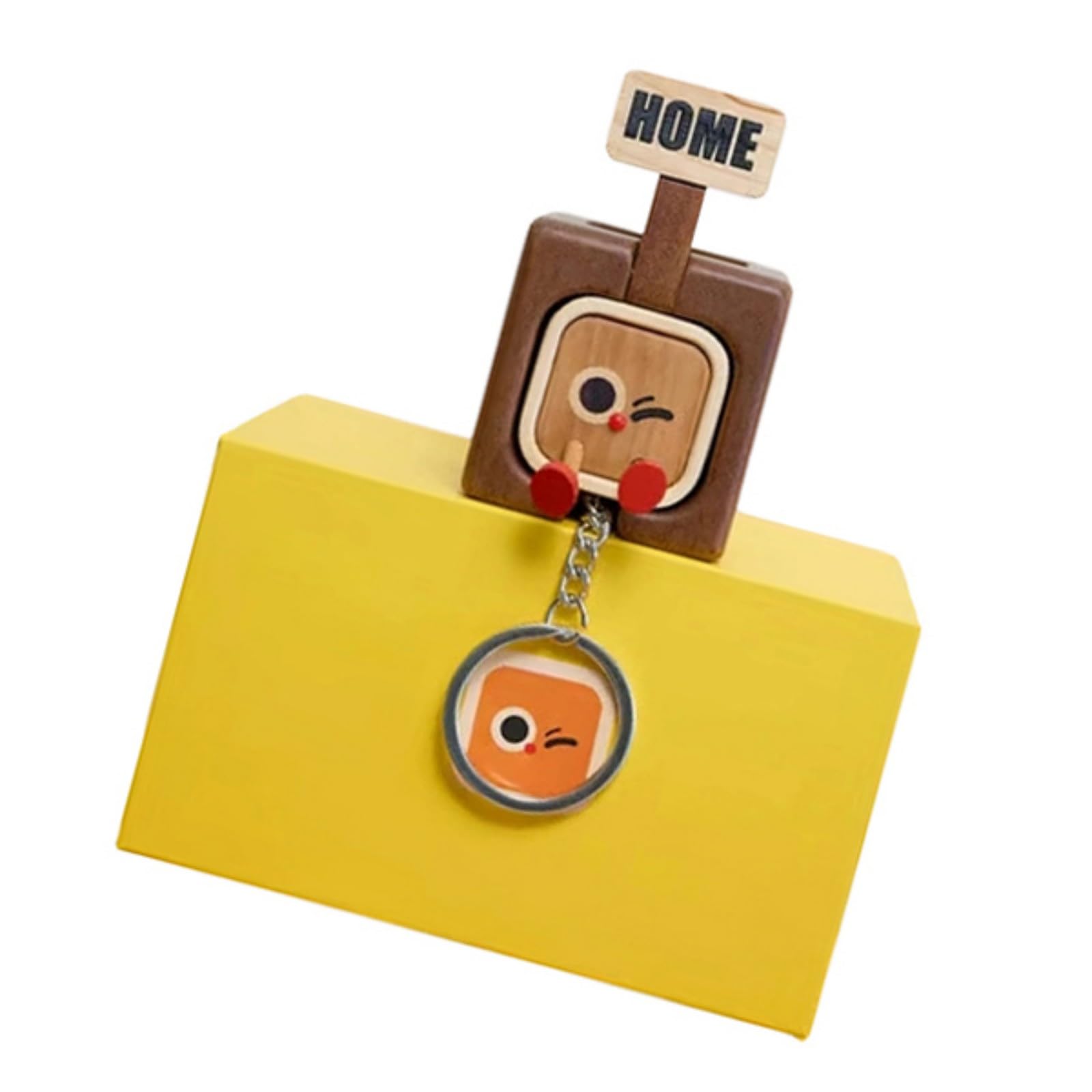 Piceioep Unique Expression Wooden Ornament Serving As Wall Art and Thoughtful Present Home Decoration Keyring Expression Keychain Keychain Decoration