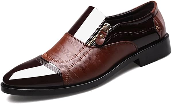 Mens Dress Shoes Leather Shoes Loafers Pointed Lace Up Business Tuxedo Shoes