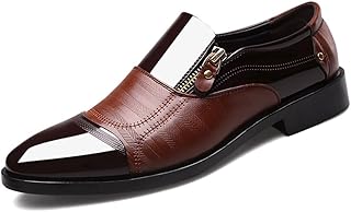 Mens Dress Shoes Leather Shoes Loafers Pointed Lace Up Business Tuxedo Shoes - Buy now