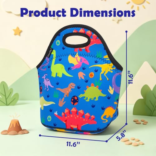 FlowFly Neoprene Kids Lunch box Insulated Soft Bag Mini Cool...
