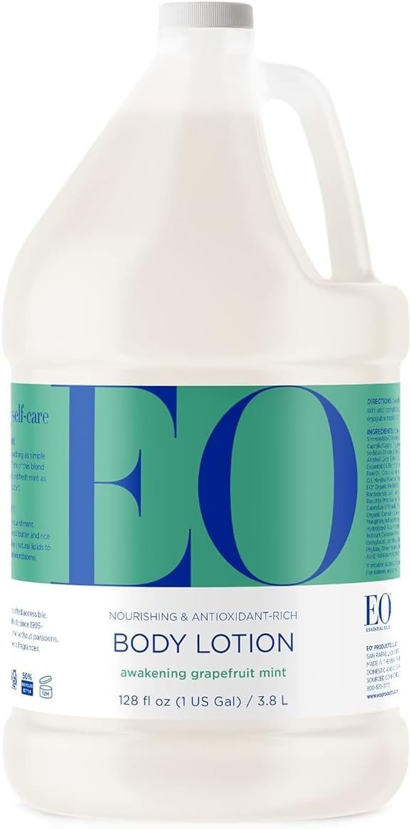 Body Lotion Refill for Hands/Body, 1 Gallon, Grapefruit and Mint, made with Essential Oils for men and women