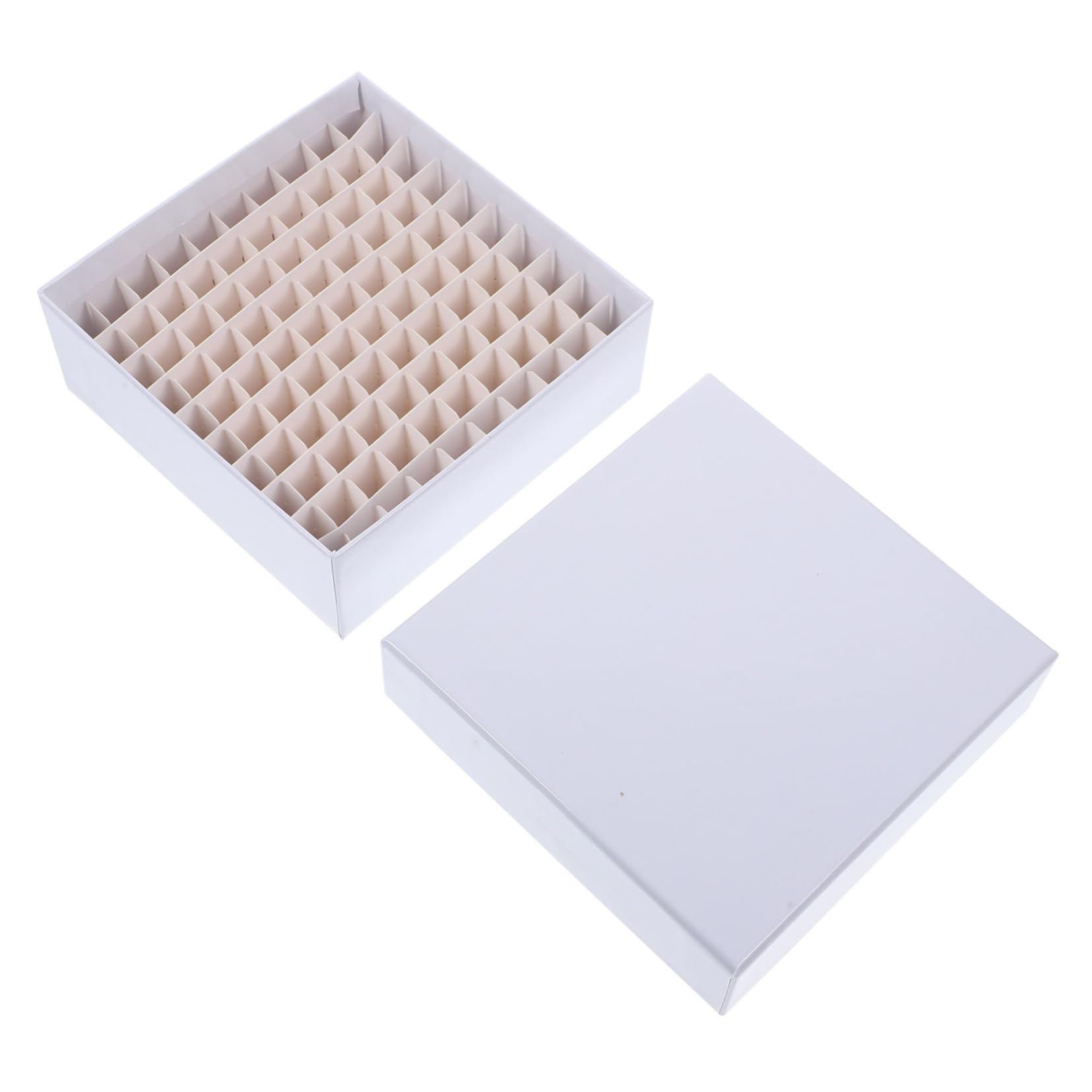 Cabilock 5 Piezas Caja de Almacenamiento para Tubos de Centrífuga de Papel Resistente Diseño Multi-compartimentos Soporte Criogénico Reutilizable para Microcentrífugas Compatible con