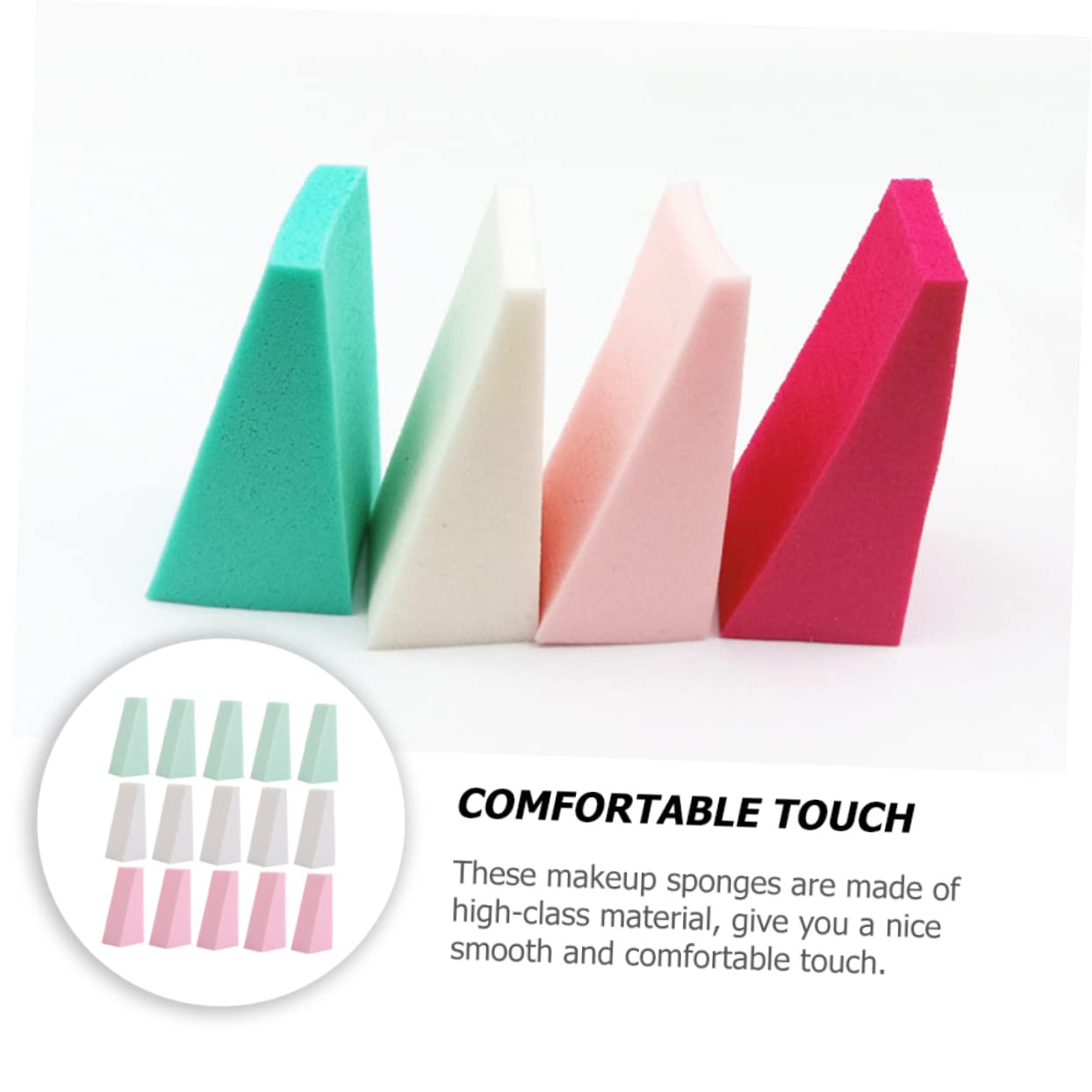 MAGICLULU 150 Pz Rifornimenti Soffio Di Spugna Spugnetta Per Fondotinta Spugna Di Bellezza Strumenti Per Manicure Trucco Verde Mini Sbuffo Triangolare Batuffolo Di Cotone Triangolo