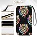 SPEPDEEC Fashion Printed Lgbt Pride Lip Cartoon Cats Head Leather Wallet for Men, High Capacity, Multiple Card Slots, Portable Rope