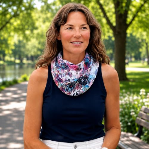 Image of BANDI UPF 50+ Sun Protective Wrap - Reversible Neck Gaiter, Lightweight Scarf with UV Protection for Travel, Made in USA