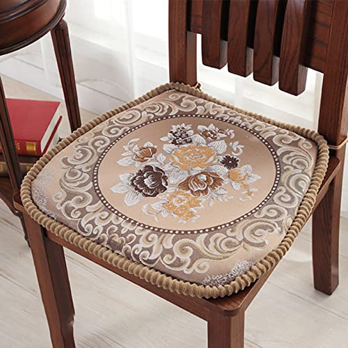 チェアパッド 馬蹄形 春夏秋 正方形 洗えるチェアパッド ダイニング チェアパッド 滑り止め付き 座面クッション 食卓のベンチ/畳/椅子/床 チェアクッション 座布団 角 低反発 カラー 椅子 48*45cm*4 和室 夏似合う オフィスチェア クッション