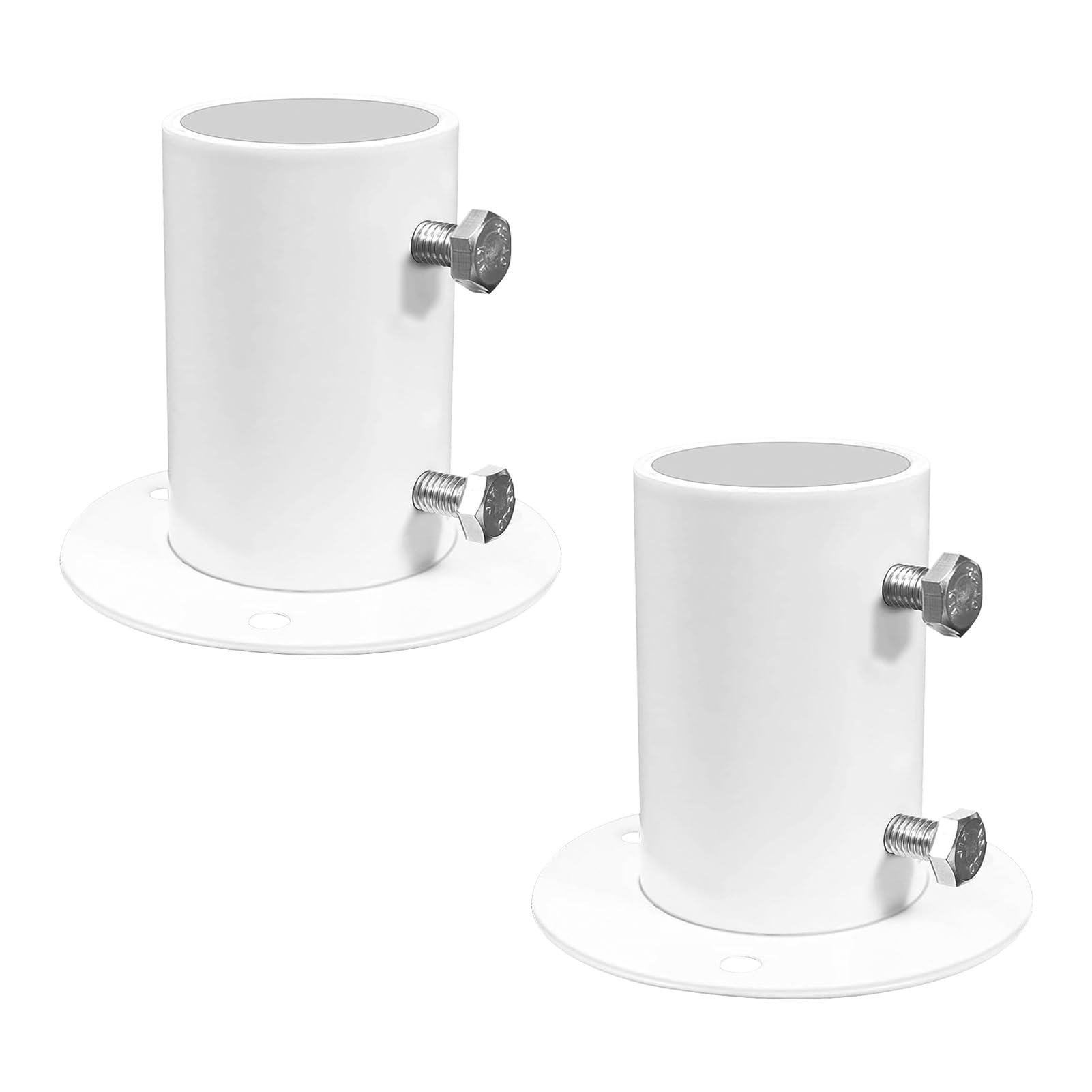 Bridas de cubierta para escaleras de escalera de piscina sobre el suelo, bridas de anclaje para escalera de piscina sobre el suelo, bridas de acero inoxidable, bridas blancas, brida de extremo de