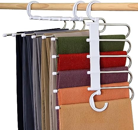 Moxstar 5 in 1 Stainless Steel Foldable Hangers for Clothes Hanging Multi-Layer Wardrobe Magic Foldable Hanger Clothes Hanger Multipurpose Hanger Organizer Steel (Pack of 1) (B0CD8YCLQF) Amazon Price History, Amazon Price Tracker