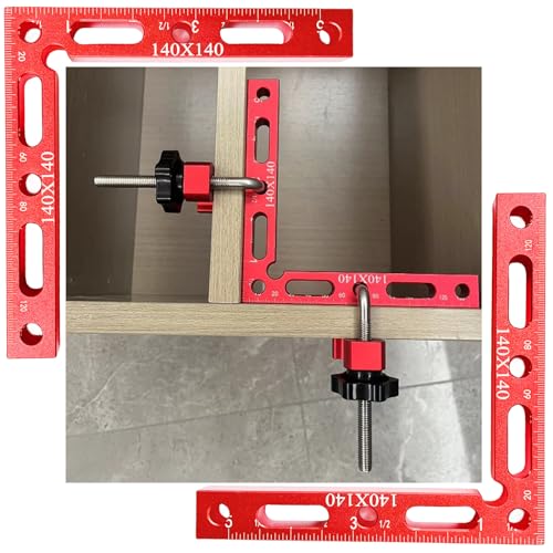 DURDUR Positionierwinkel 90 Grad Winkel Klemme winkelspanner 4-tlg 140mm/5,5 Zoll Rechtwinklige Klemme Befestigungsclips für Zimmermannswerkzeug