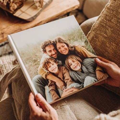 Personalized Photo Album 8x8" Hard Cover - Print Your own Memory Book, Photo Gifts (40 Photos)