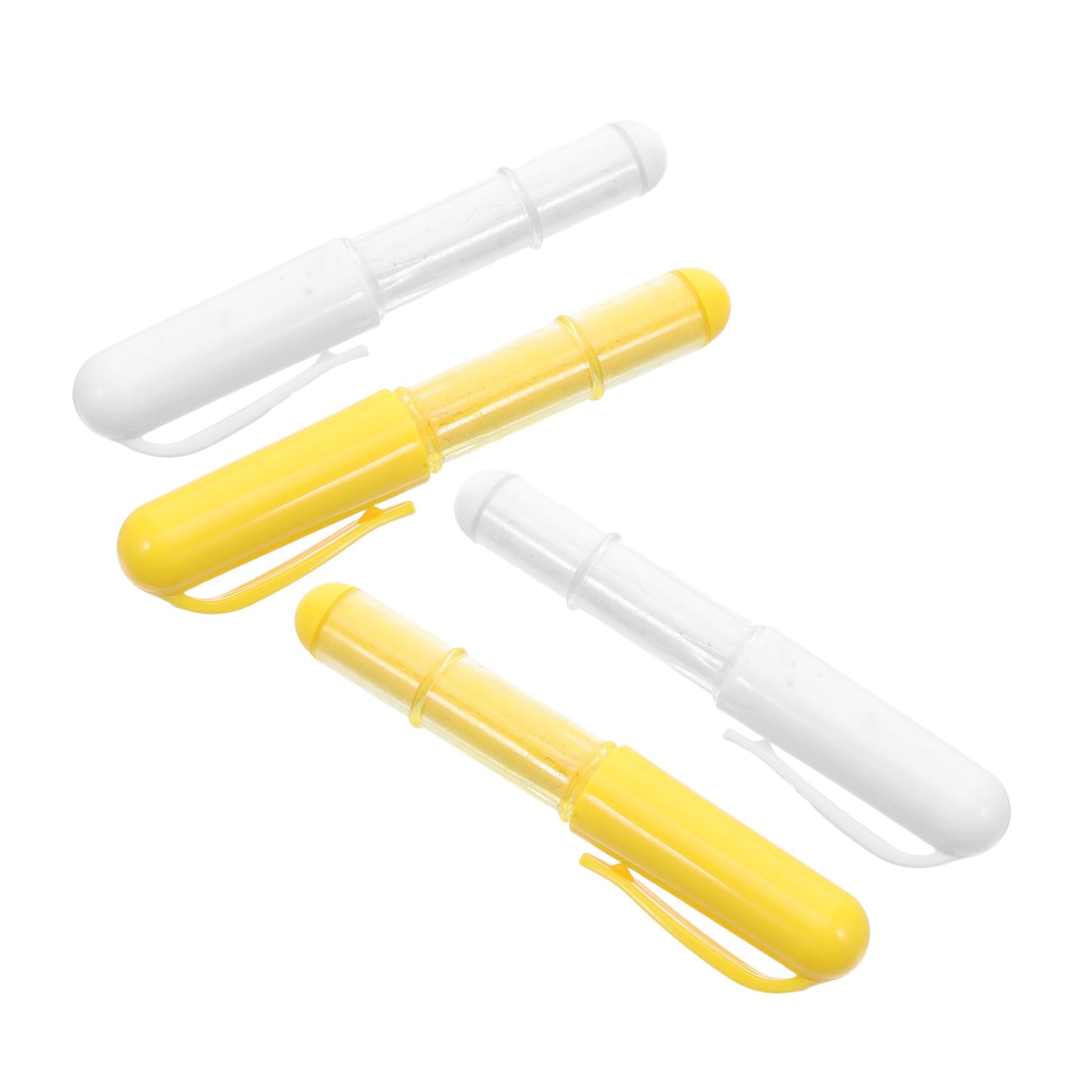SHINEOFI 4 Pezzi Pennarelli per Tessuto Cancellabili e Lavabili Penne Gessetto per Sartoria e Cucito Marcatori per Tessuti Precisi per Ricamo Quilt e Realizzazione Abiti Colori Bianco e