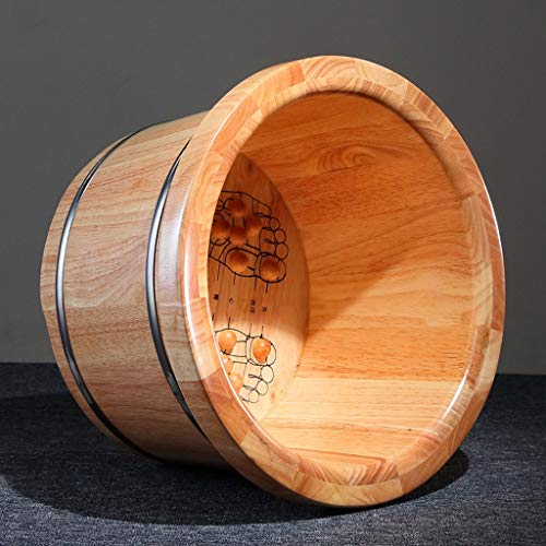 Barril de masaje para spa de pies de madera para casa miniatura 3