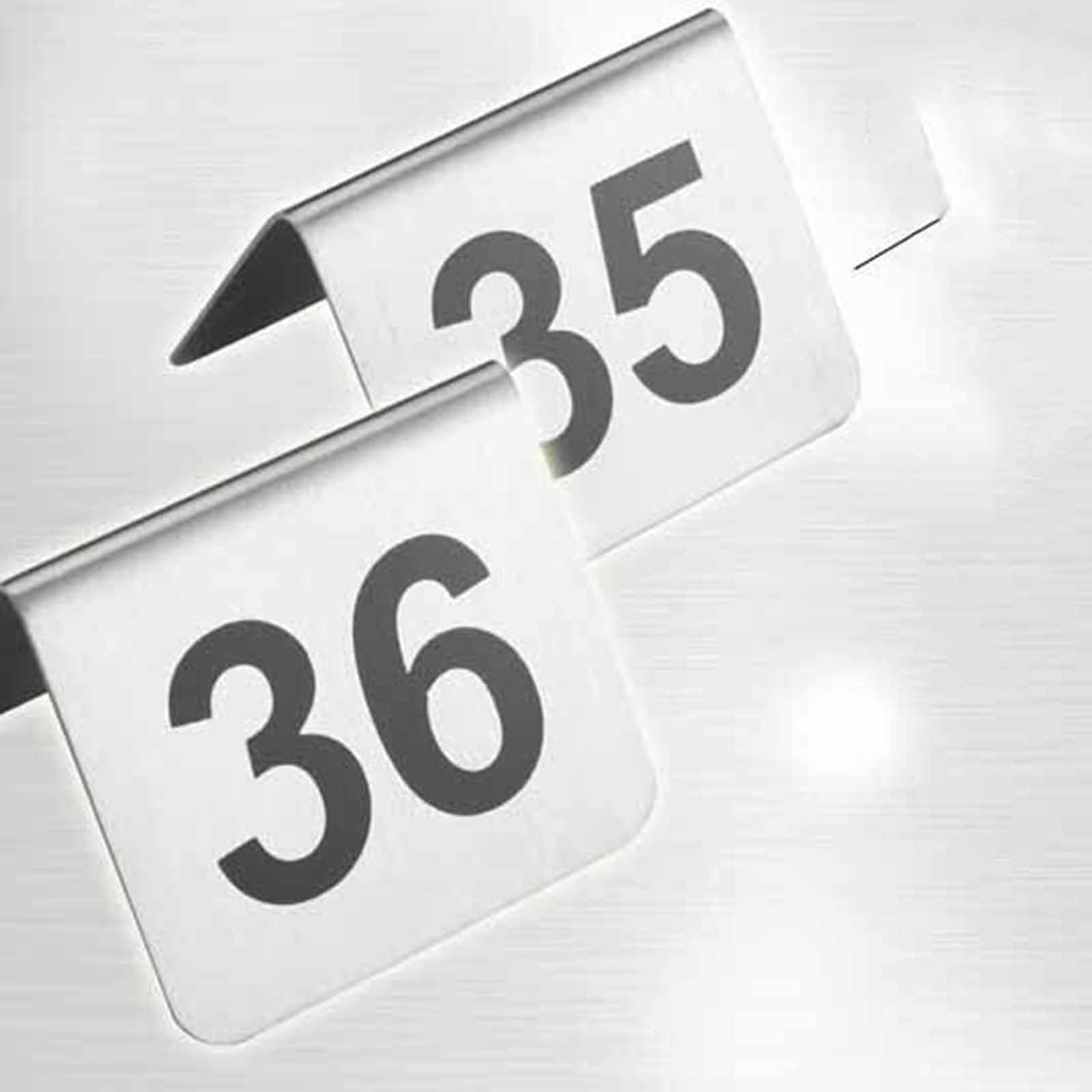 Stainless Steel Restaurant Table Number Sign
