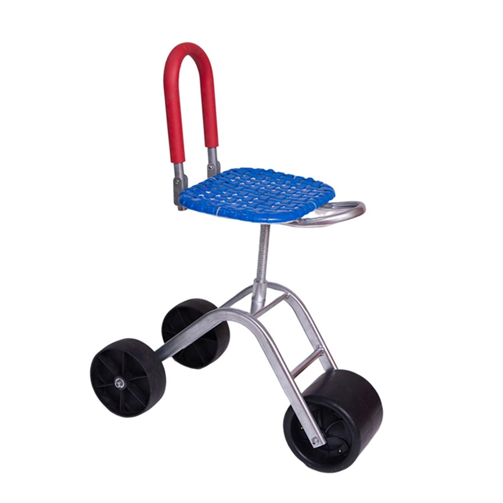 Tabouret de jardin roulant réglable avec siège pivotant 360 pour plantation