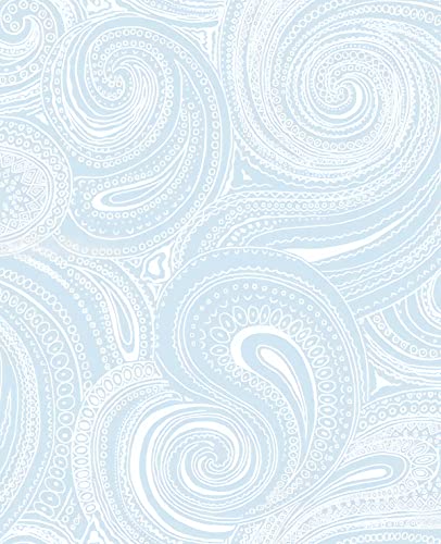 Guvana 15.6"X118 Blue And White Wallpaper Fun Contact Paper Graffiti Peel And Stick Wallpaper Modern Diy Contact Paper Self-Adhesive Wallpaper Removable Wallpaper For Bedroom Wall Decor Vinyl Rolls #TOP23