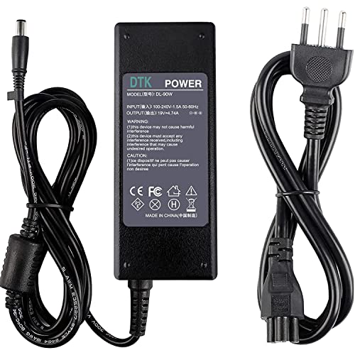 【Specificazione】Input: 100-240V/ Output:19V 4.74A 90W/ Connettore: Φ7.4 * Φ5.0mm. La lunghezza totale del cavo: 2.8M (Facile da trasportare)!