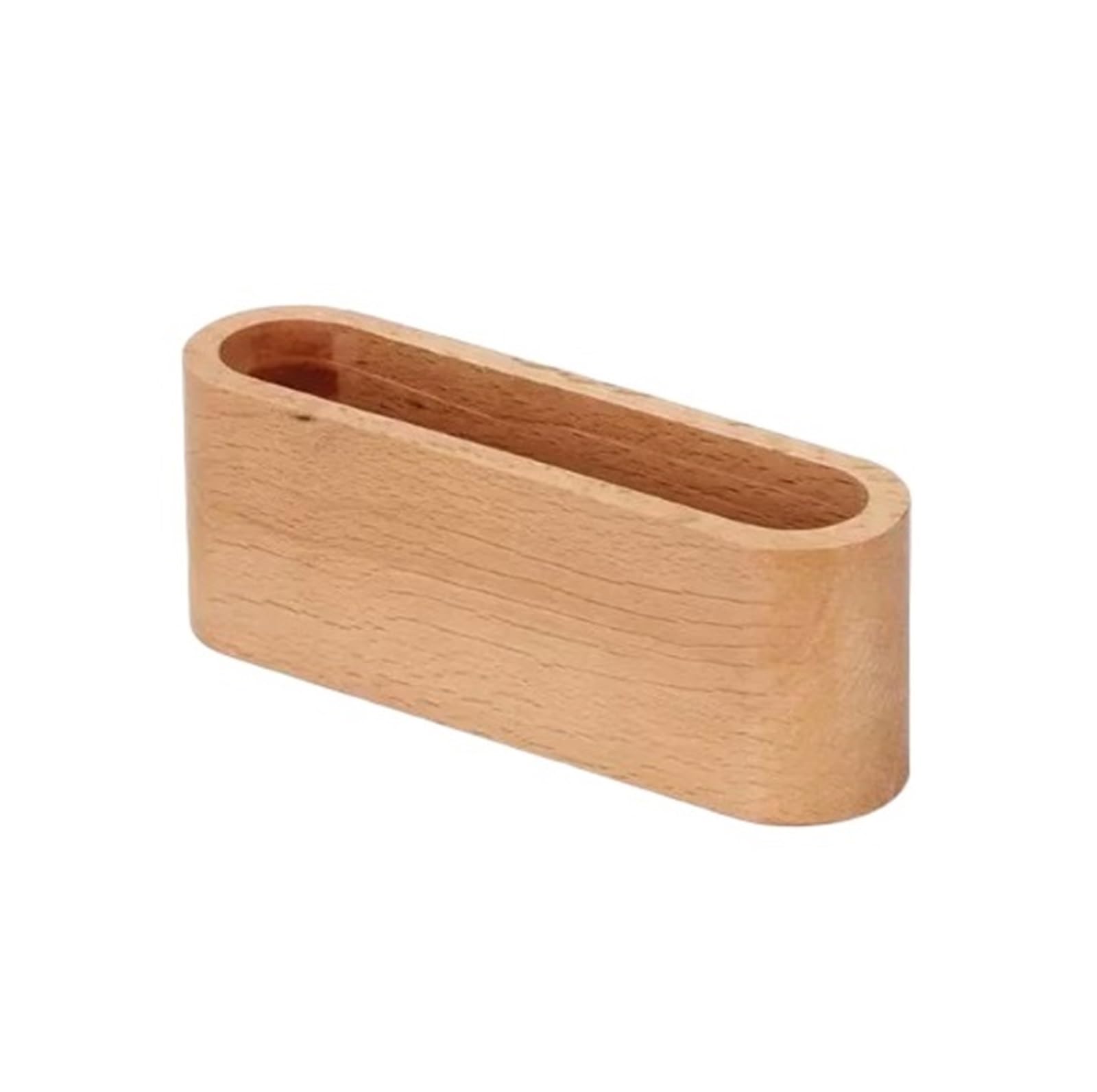 Visitenkartenhalter für Laden Bürobedarf Desktop Kartenhalter Rack Holzhalter Büro Organizer Namenskarten Container Visitenkartenständer(Natural)