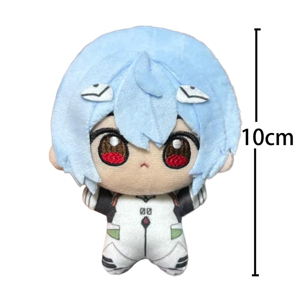 Zhongkaihua Ayanami Rei Plüschfigur-Kissenanhänger, 10 cm, Ayanami-Rei-Spiel, PP-Baumwolle, weich, gefüllt, pelzig, Autotasche, Zuhause, Sofa, Dekoration für Fans