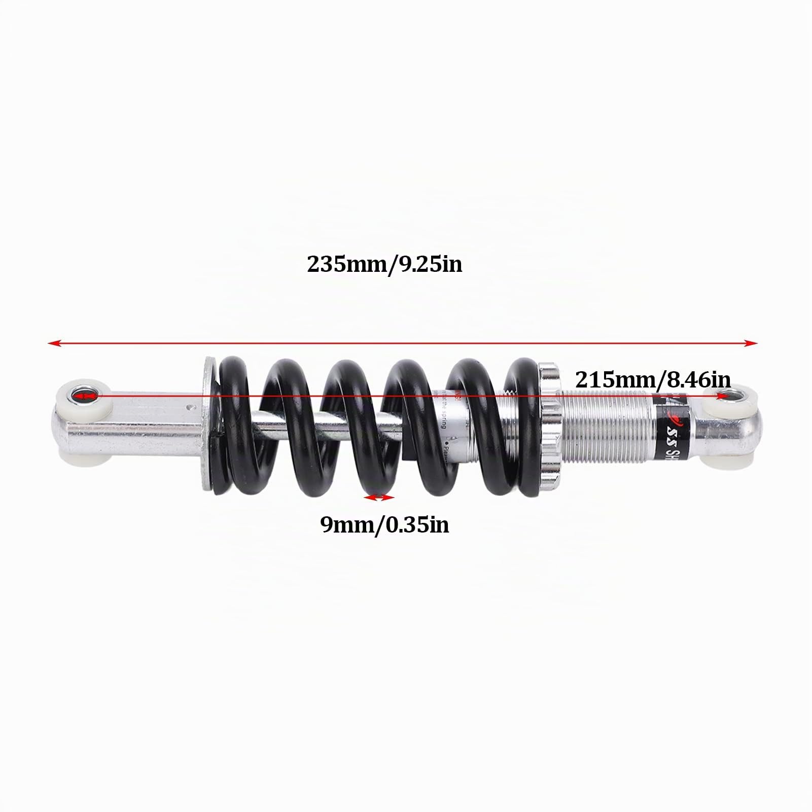 Amortiguador de moto Amortisseur de suspension Arrière 215mm Amortisseur Réglable de Remplacement de 2000 Lbs pour Mini VTT