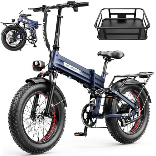 Heybike Mars 3.0 Foldable Electric Bike for Adults,70+Miles Long Range,