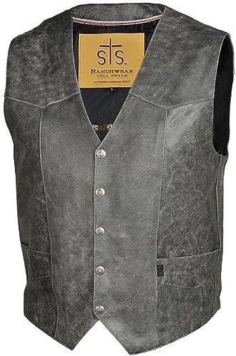 STS Ranchwear mens Lightweight Classic Leather VestLightweight Classic Leather Vest