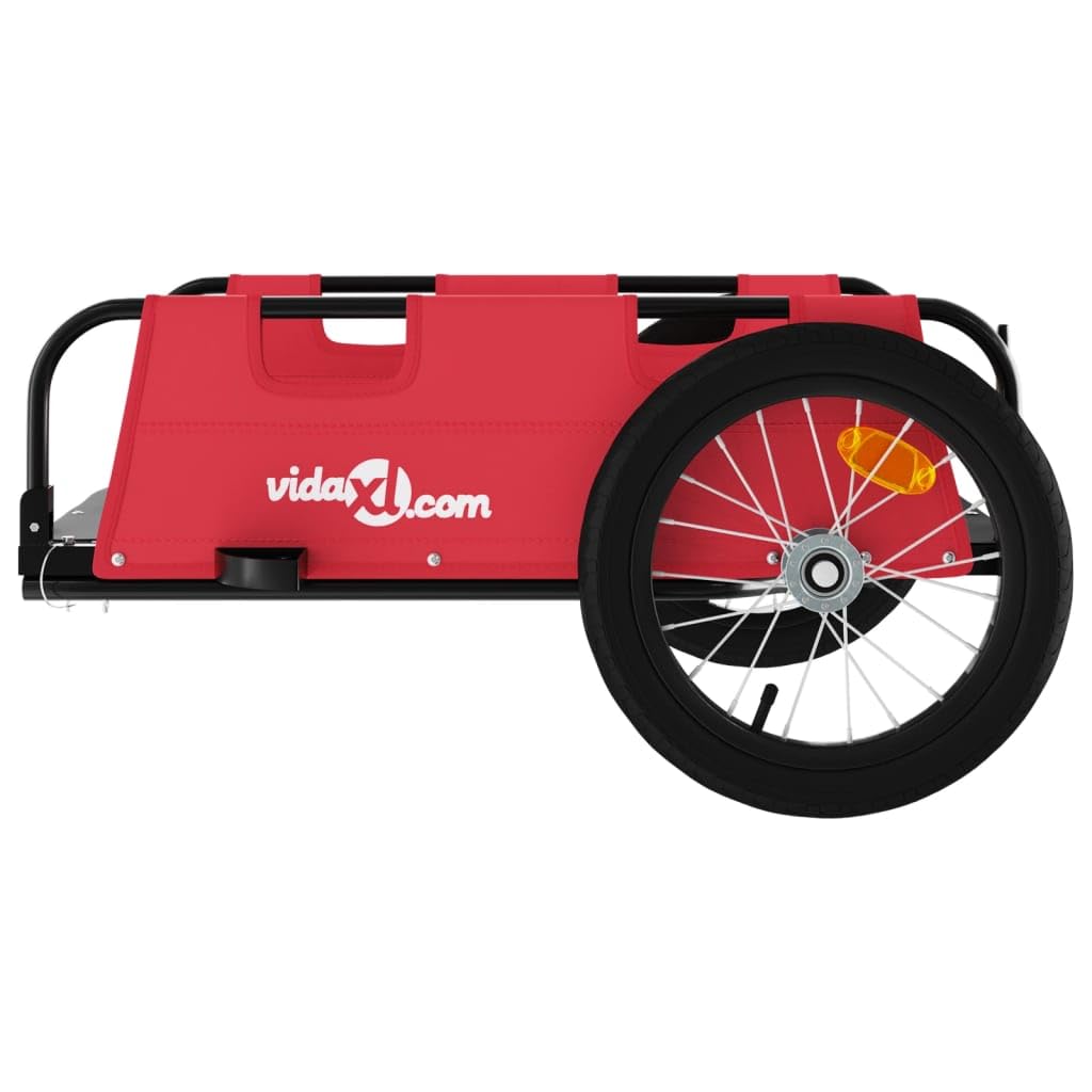 Remolque de transporte para bicicleta con tela Oxford y marco de hierro resistente, remolque para bicicletas de transporte de equipaje, 122 x 53 x 33 cm